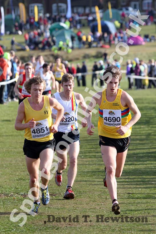 Lewis Timmins (North East) in the Senior Mens race, McCain Inter Counties Cross Country, Cofton Park, Birmingham.